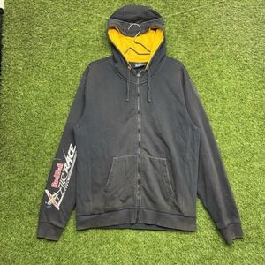 RED BULL Air Race Hoodie Mens XL World Championship Full-Zip Sweatshirt y2k